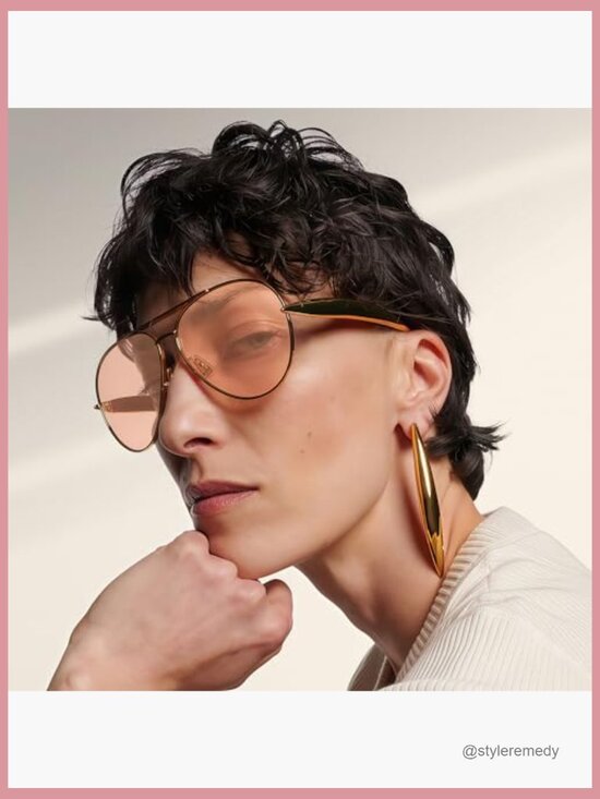 Oversized Aviator Sunglasses Metal Frame Polarized Lenses Retro 70s main image 6
